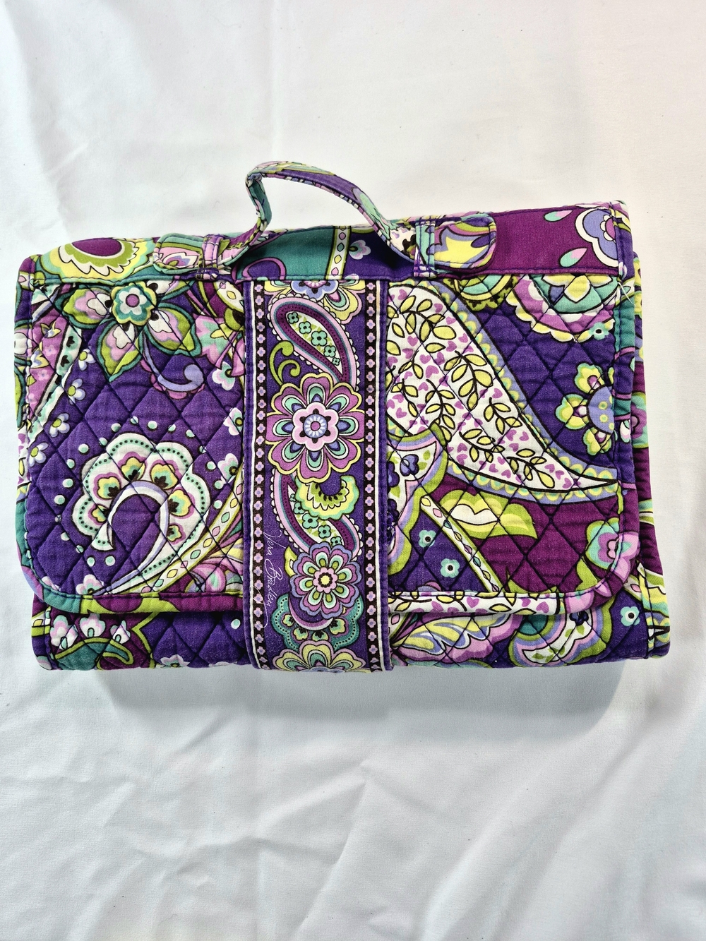 Vera Bradley Changing Pad Clutch Heather Purple Teal Paisley Quilted Travel Rare